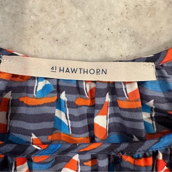 41 Hawthorn Tammi Sailboat Print Red/ White/Blue Mini Halter Dress Size Medium - Picture 6 of 9